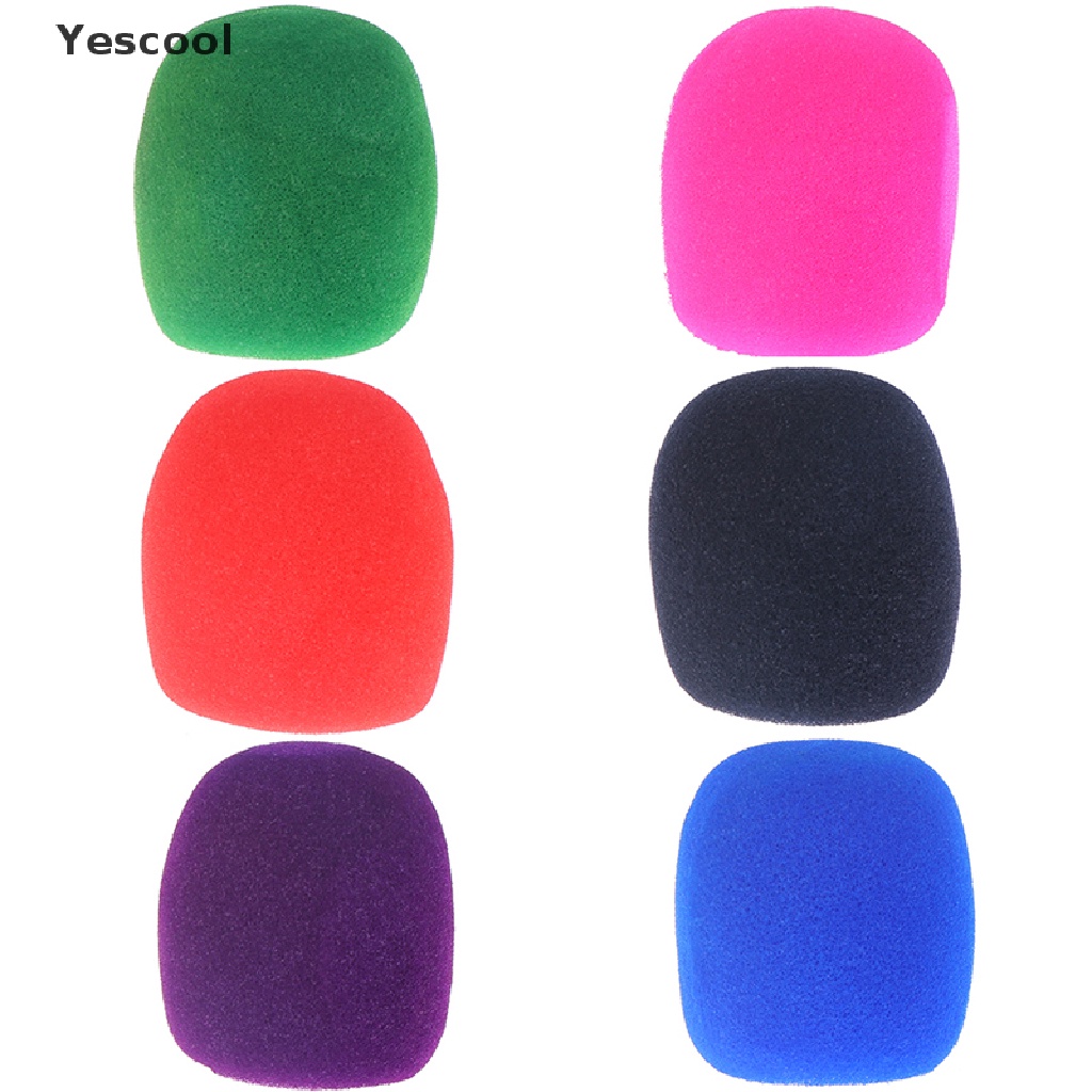 Yescool 5pcs Cover Spons Busa Cover Microphoneheadset Untuk Rekaman