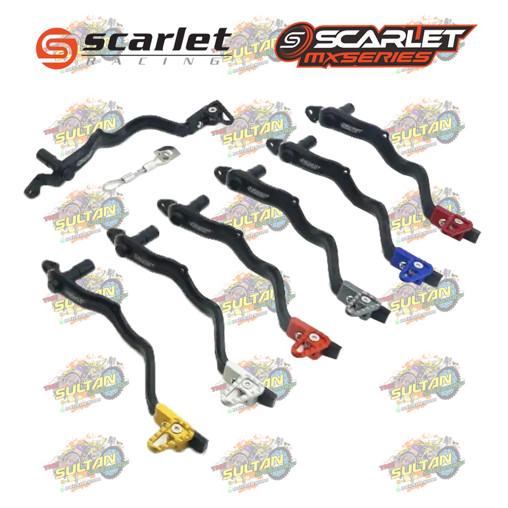 PEDAL REM LIPAT FULL CNC KLX 150 KLX 230 CRF 150 L WR 155 SCARLET RACING