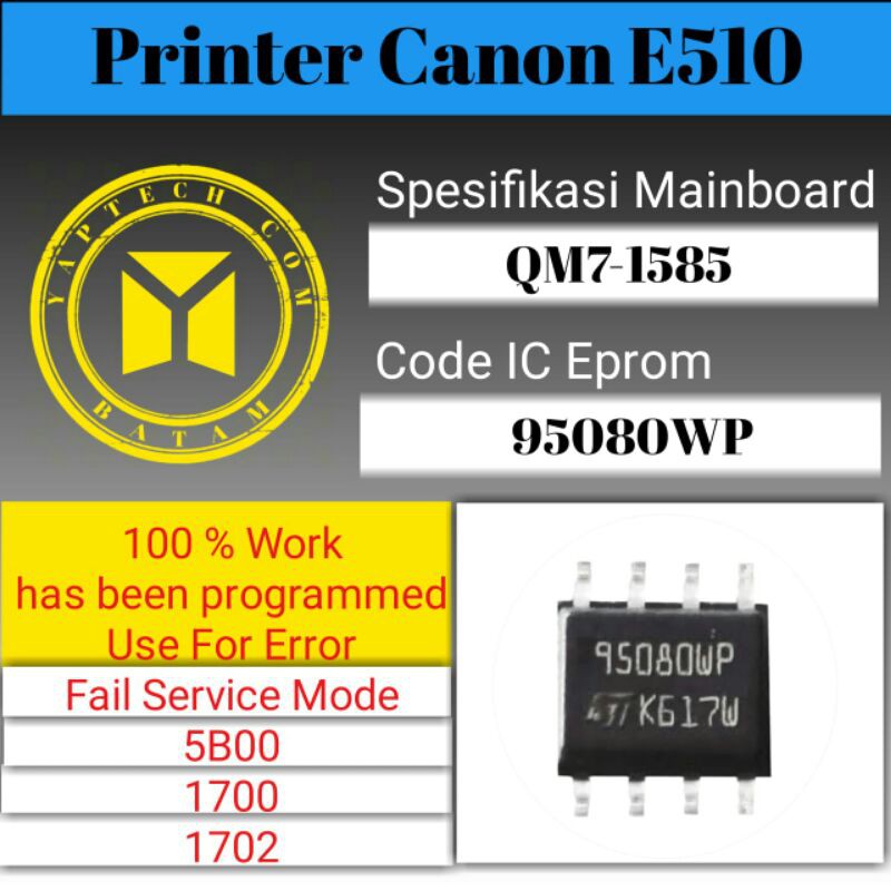 IC Eprom E510 IC 95080Wp IC Reset E510 IC Bios Eprom E510