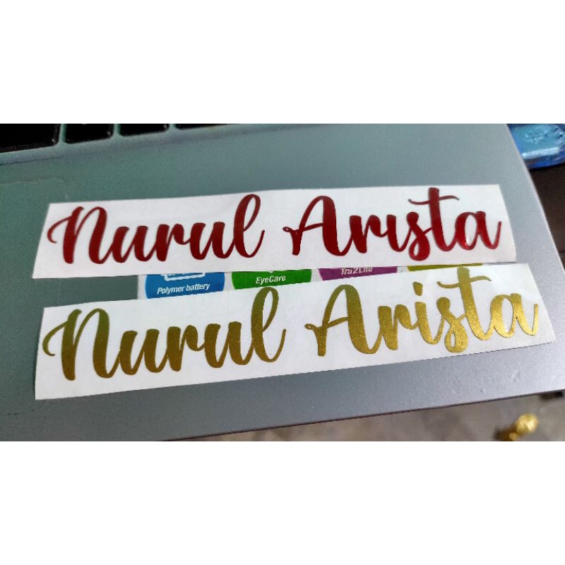 STIKER DECAL WARNA GOLD AND MAROON