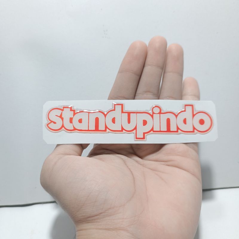 STANDUPINDO Emblem sticker timbul resin lentur