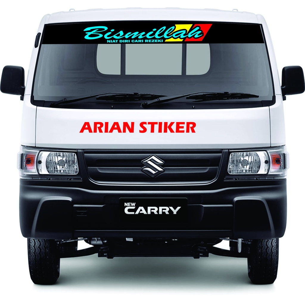 Stiker Cutting Kaca Depan  BISMILLAH Stiker Kaca Depan Mobil Pick Up Suzuki Carry Stiker Mobil Pick 