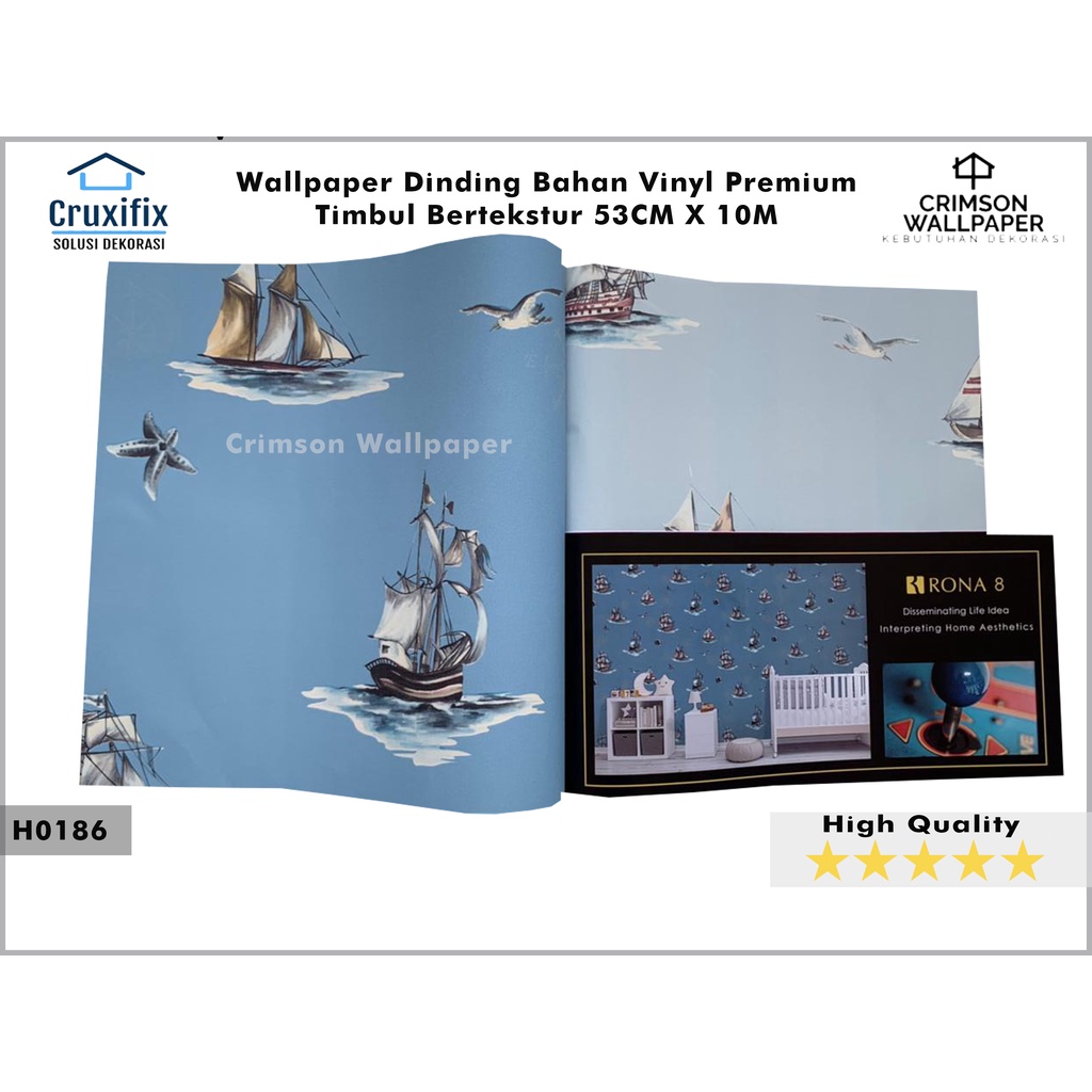 WALLPAPER VINYL MOTIF ANAK KLASIK