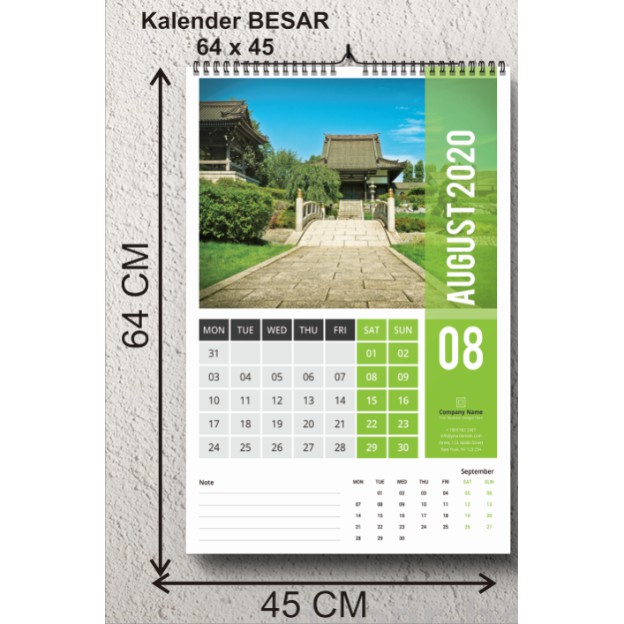 Jual Kalender Dinding Besar Ukuran 45x64 A2 Type 1 Lembar Shopee