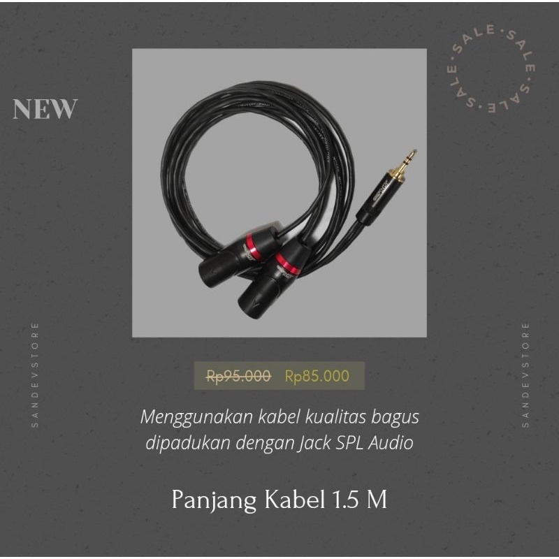 kabelHpToMixer/3.5mm stereo to 2xlr