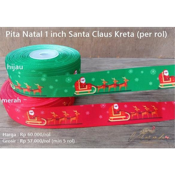

GNATL-82 : Pita Natal Santa Claus Kreta 1 inch (per rol) - Merah