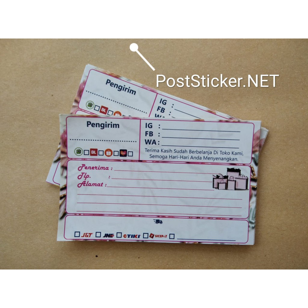 

Sticker Alamat Pengiriman all Olshop Pink corak Bunga