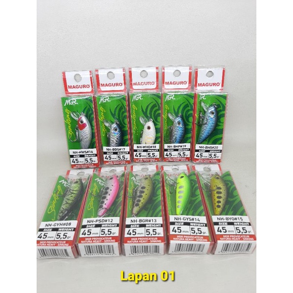 Umpan Pancing/Lure/Minnow Maguro Provocateur Natura Heavy Sinking 45 mm