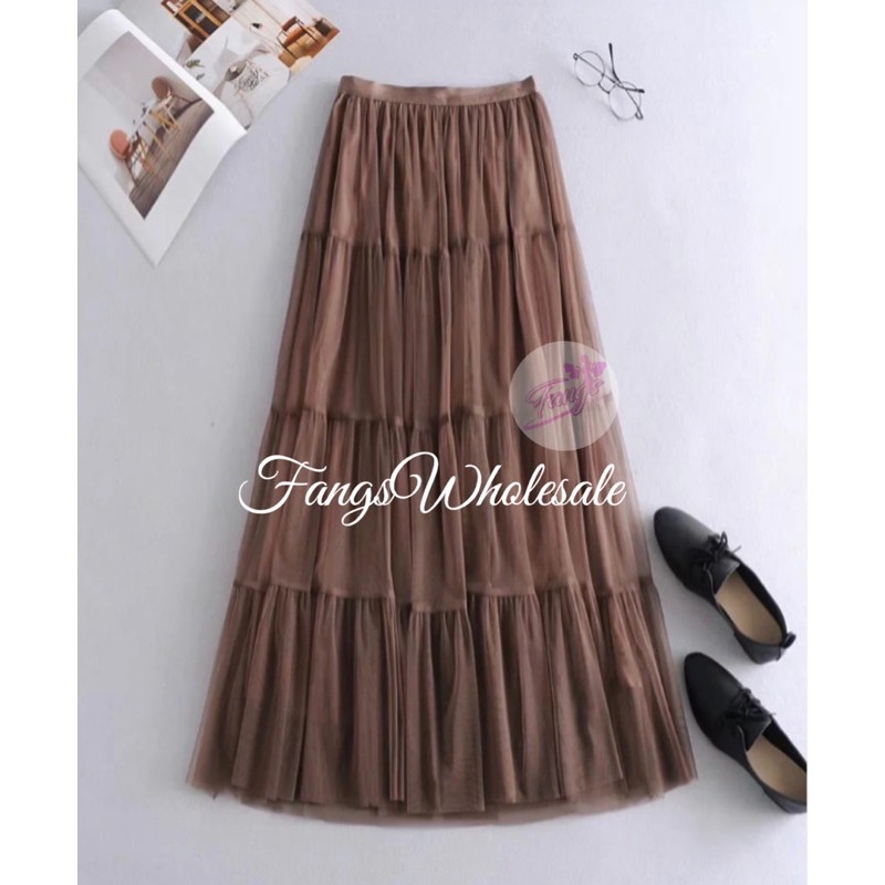 FW R481 Rok Tutu Susun Panjang Import Premium | Maxi Skirt Import Premium
