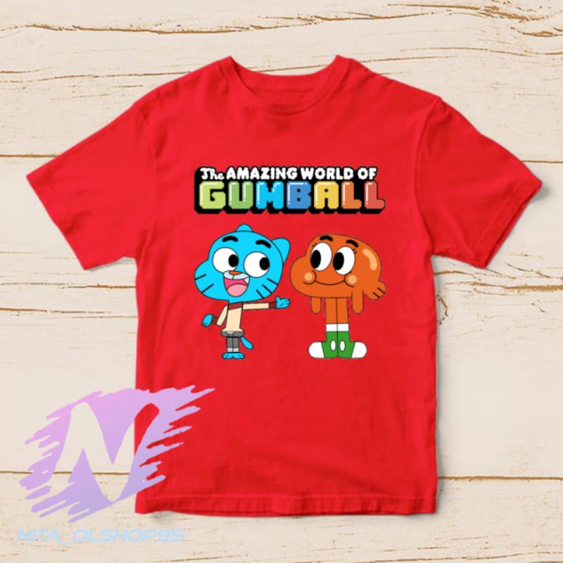 baju kaos anak gumball darwin the amazing world of gumball