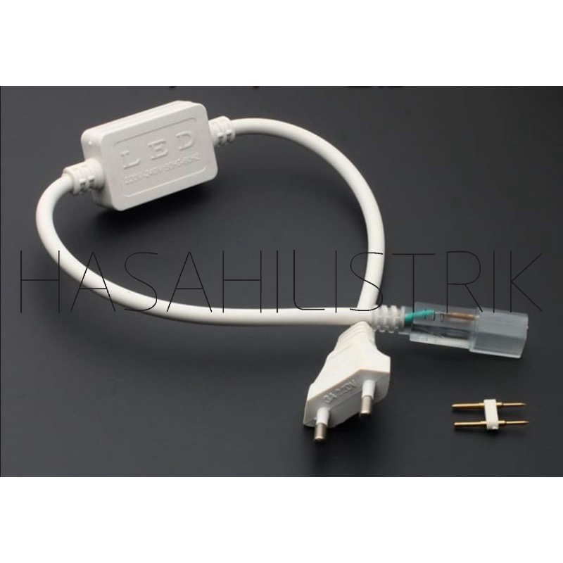 Socket Colokan Strip Lampu 3528/5050 220V Adaptor Lampu Strip Selang