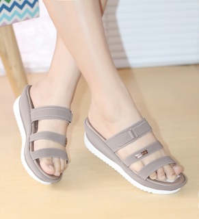 Wedges 5cm Sandal Platform Wanita Murah Casual Slip Sendal