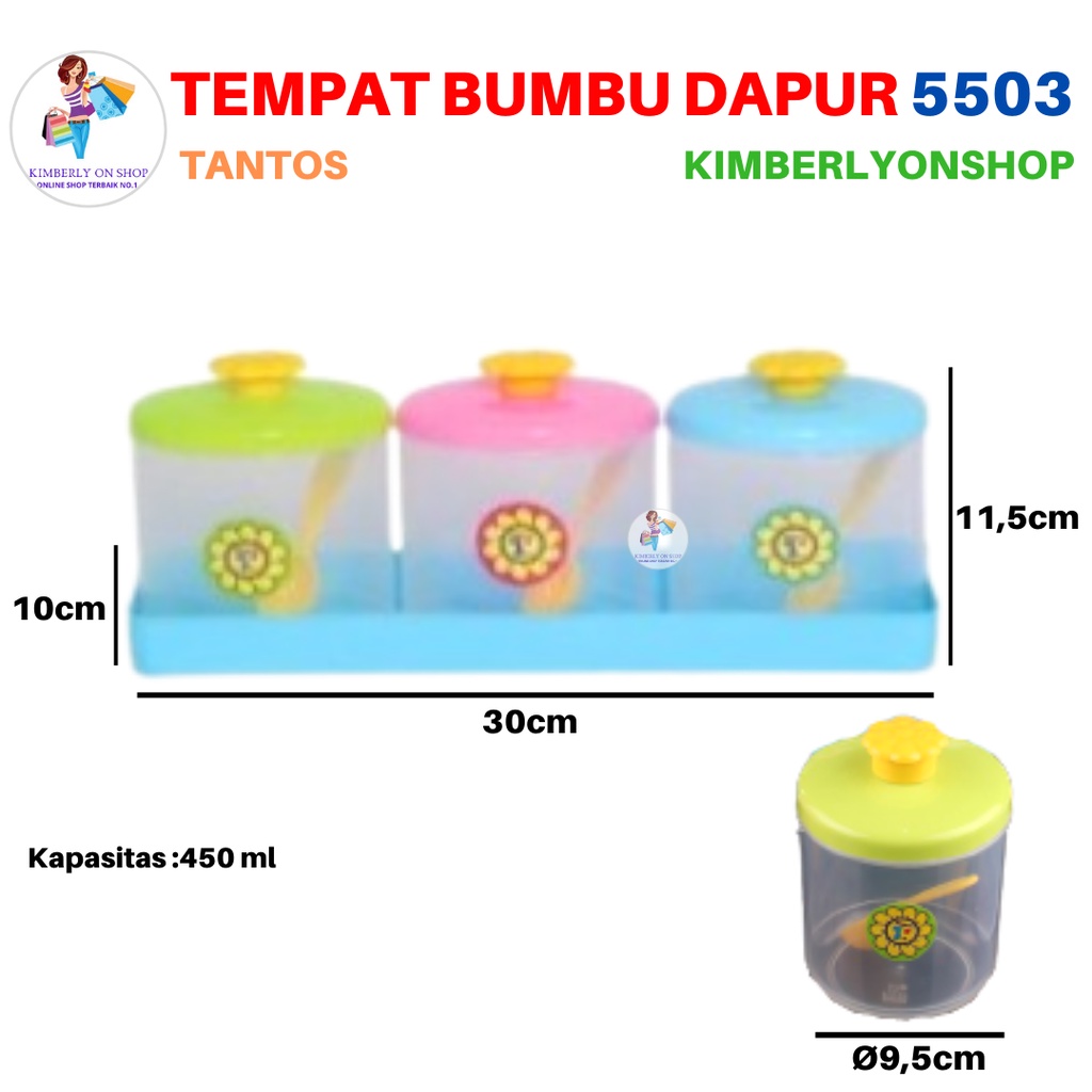 Tempat Bumbu Plastik Set Rak Bumbu Dapur Minimalis Sarinah Tantos