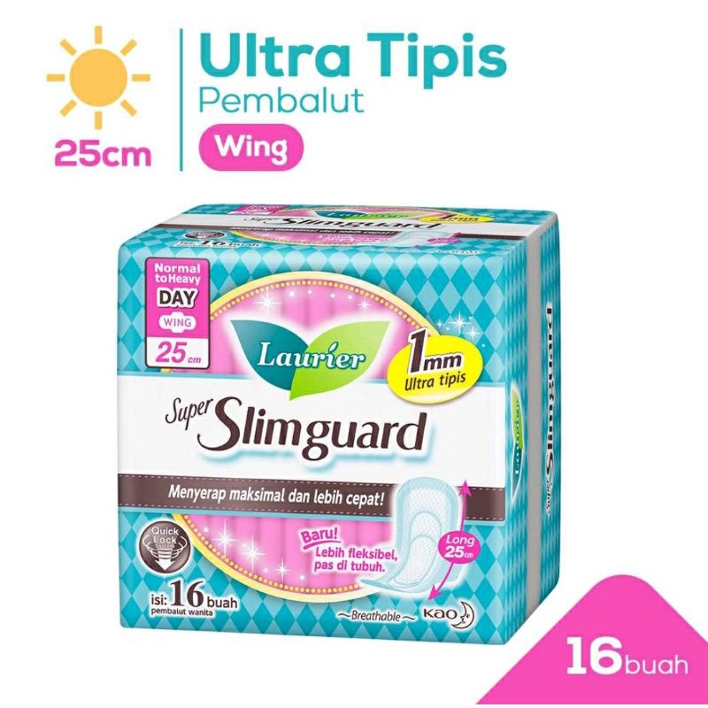 Laurier Super Slimguard 22,5cm 25cm 30cm 35cm - Pembalut Wanita Menstruasi