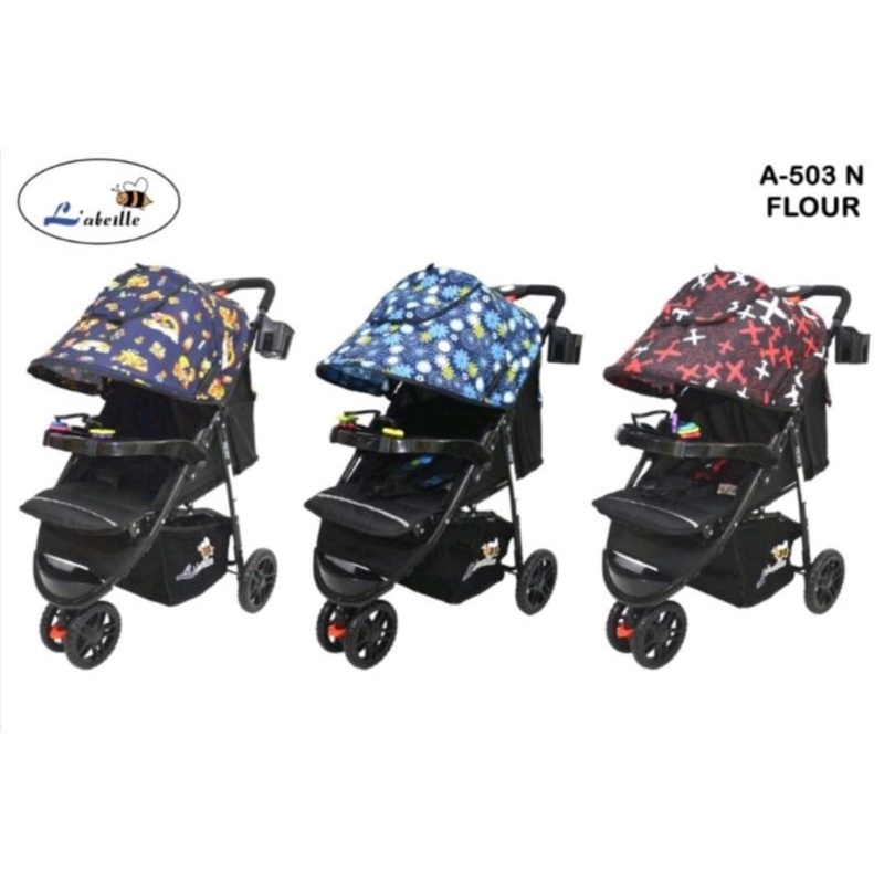 Labeille stroller flour A-503N / kereta dorong bayi roda 3