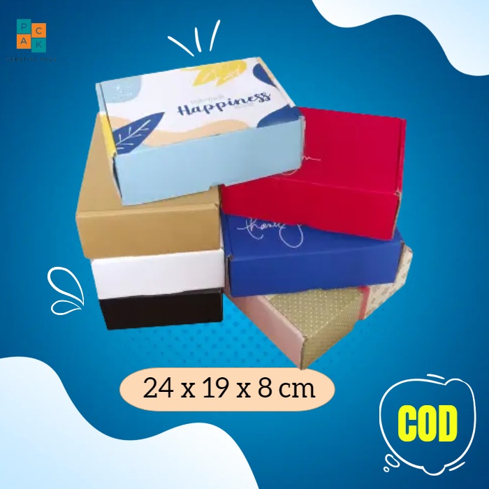 

Box 24x19x8 cm kardus kerdus kemasan karton polos hampers hampers giftbox aksesoris kotakkado hadiah oleh oleh make up packaging ready