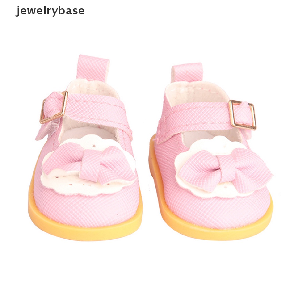 (jewelrybase) Sepatu Boots Kulit PU 5cm Aksen Pita Untuk Aksesoris Boneka American &amp; EXO 1 / 6 14 &quot;