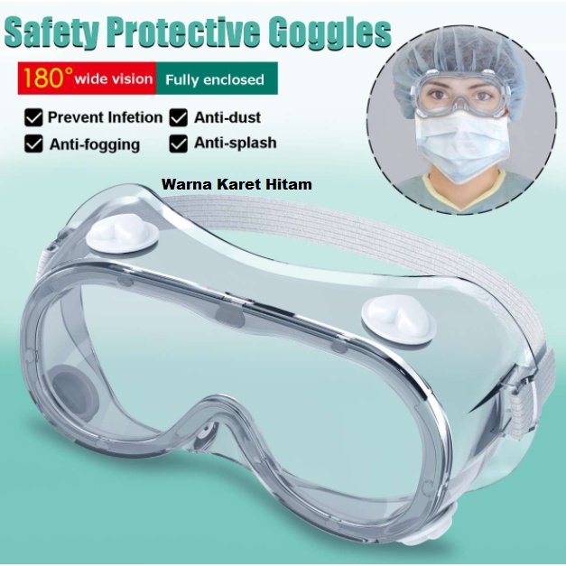 Kacamata Anti Virus Debu Angin Kacamata Goggles Safety Glasess Pelindung APD