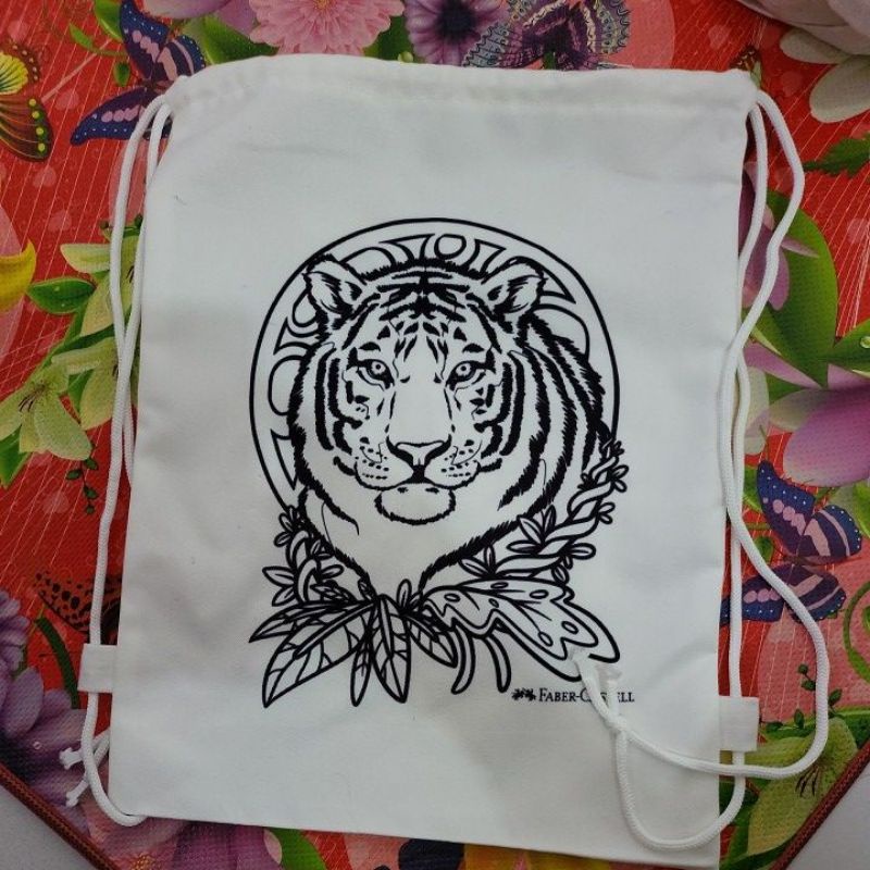 Tas gendong kanvas plus print