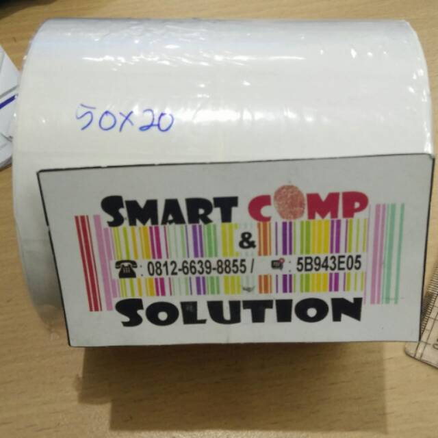 Label barcode semicoat uk.50x20mm