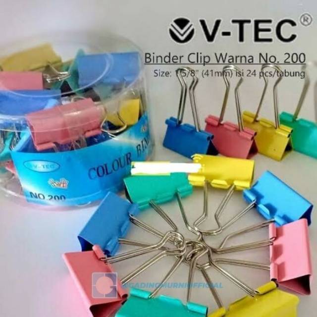 

V-TEC Binder Clip Warna No.200 (24pcs)