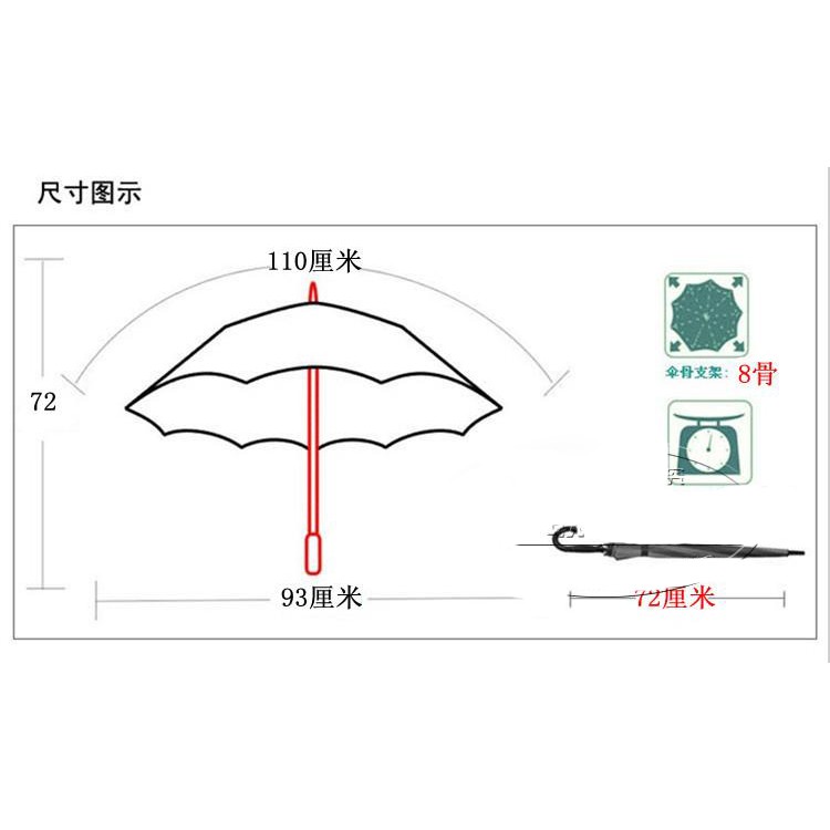 KR Payung Standar Transparan Jepang Korea Bening Umbrella Transparant