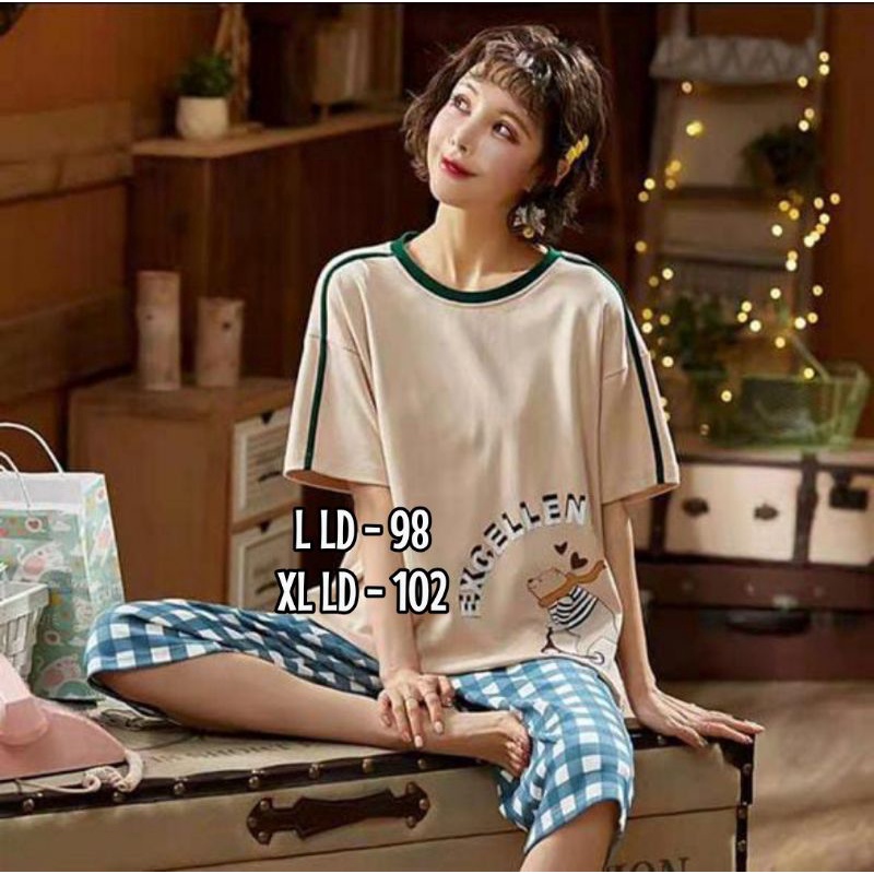 Piyama Import 3/4 Hp/Cp  import/stelan baju cewek/baju tidur import/fashion import C09-C3