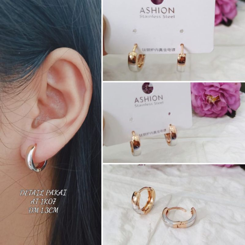 Anting Jepit Titanium Kombinasi Blink Fashionanable