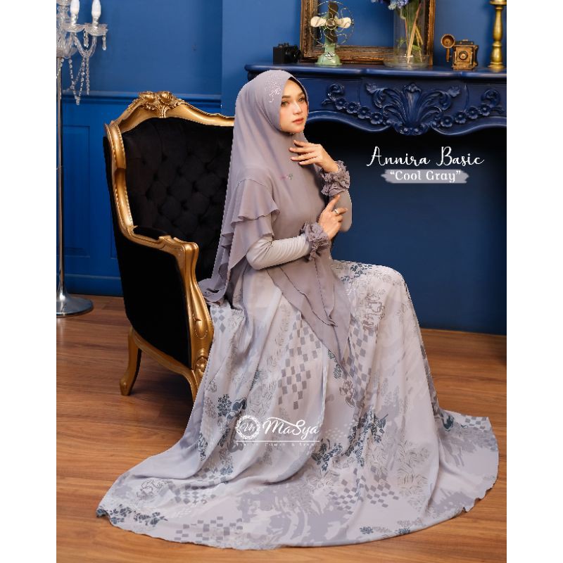 Annira Basic Cool Grey - Set Syar'i by Masya, Madenia Syari