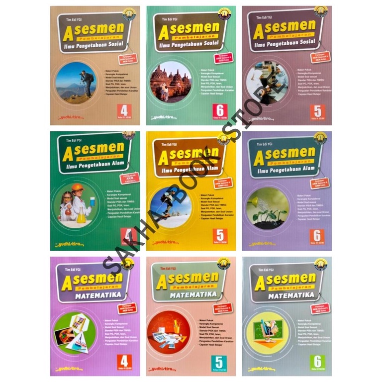 BUKU LATIHAN PERSIAPAN AKM ASESMEN NASIONAL PEMBELAJARAN MATEMATIKA IPA IPS SD KELAS 4 5 6 YUDHISTIR