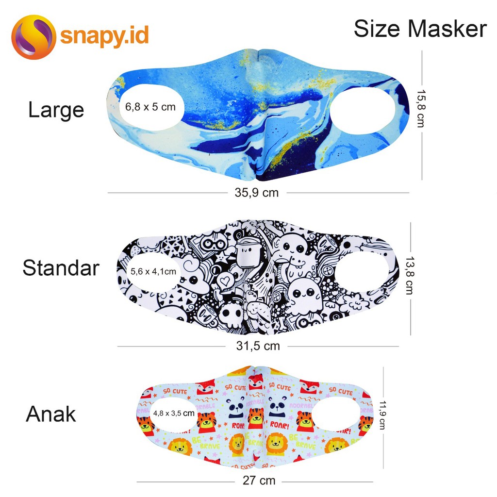 Snapy - Masker Kain Scuba Custom