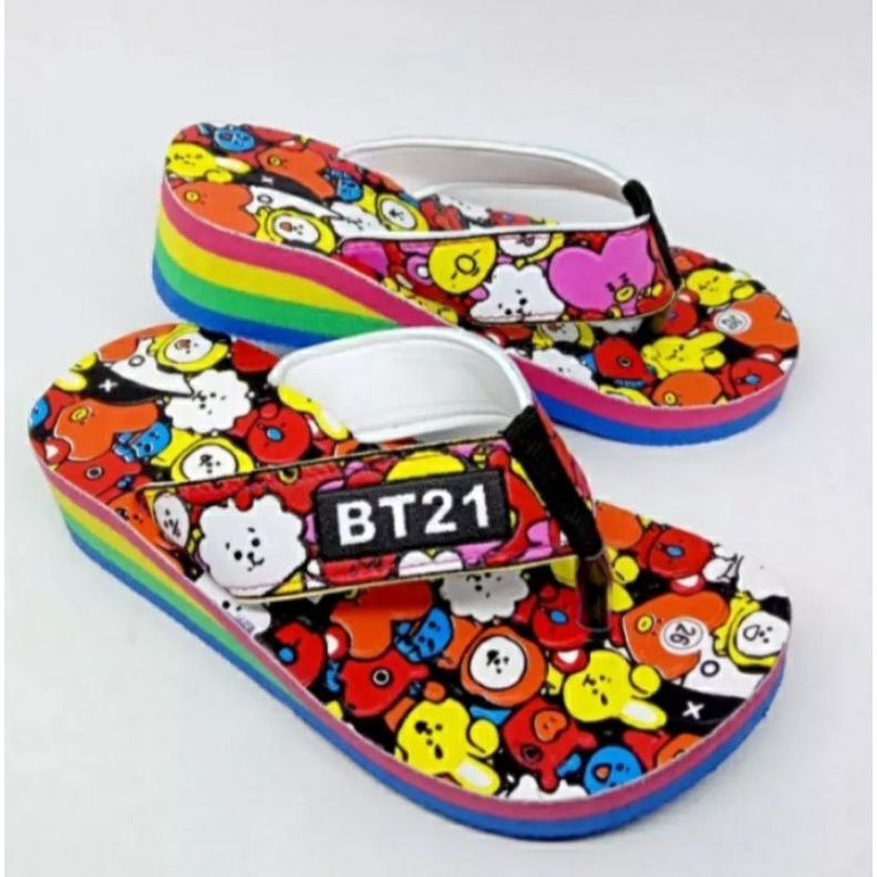 Arkn023 SandaL Wedges Anak BT21