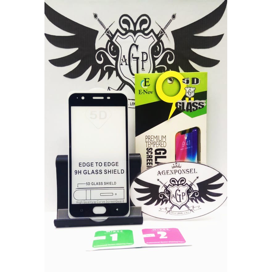 TEMPERED GLASS OPPO A57 5D FULL COVER FULL SCREEN ANTI GORES OPPO A57