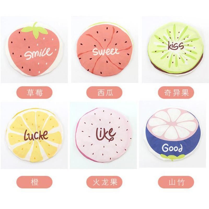 Shower cap fruit lucu cute topi keramas buah strawberry lemon kiwi penutup