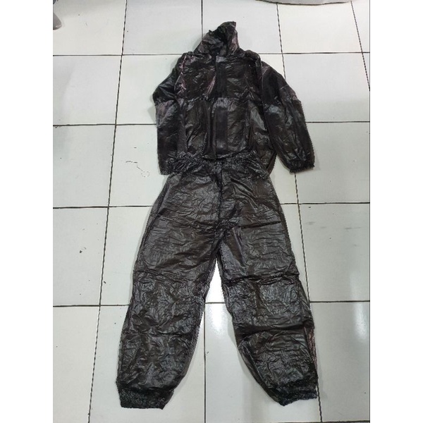 Jaket Sauna |Jas hujan sauna |Stelan jas hujan |Jas hujan baju sauna TNI AD Coklat | jas hujan sauna