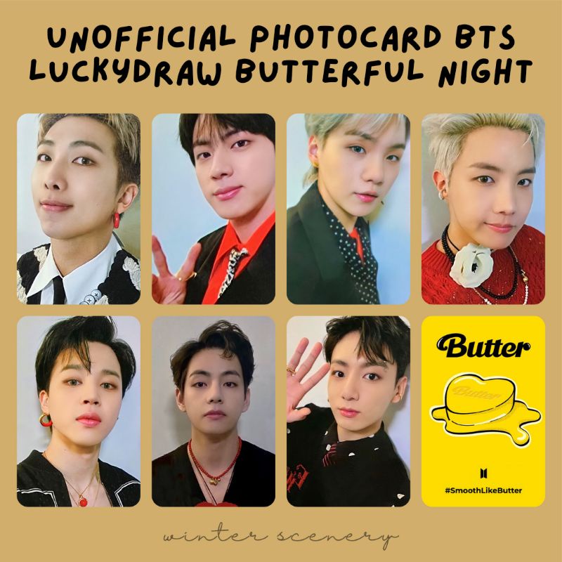 Unofficial Photocard Luckydraw BTS - Butterful Night