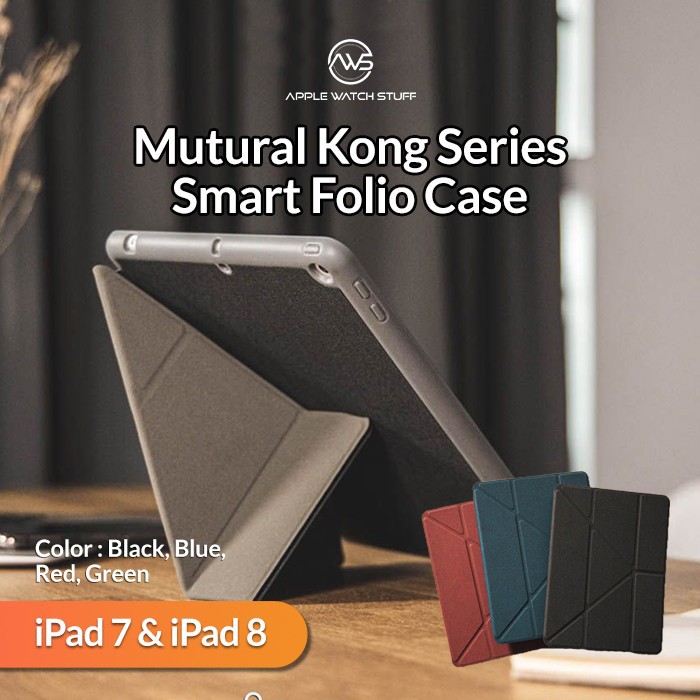 Mutural King Kong Series Smart Folio Case For iPad 7/8 10.2 inch