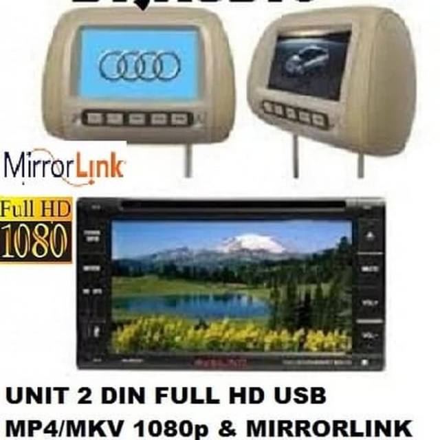 PAKET TV MOBIL DOUBLEDIN 6,95" + HEADREST MONITOR 7 INCH