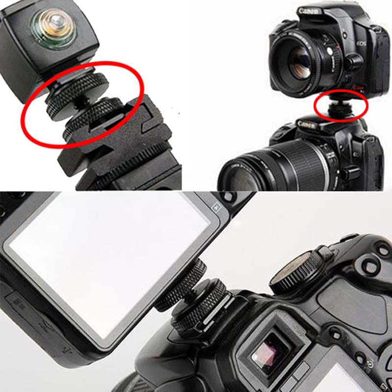 (LUCKID) Sekrup Tripod Dual Nuts 1 / 4 &quot;Untuk Lampu Flash Kamera