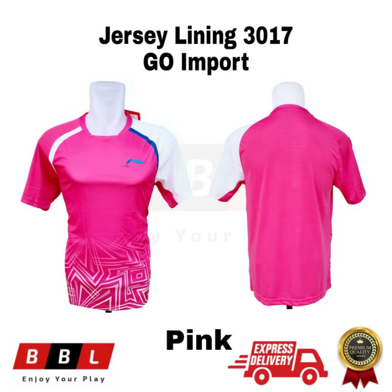 Jersey Bulutangkis Lining 3017 Grad Ori Import Kaos badminton Lining Jersey badminton murah