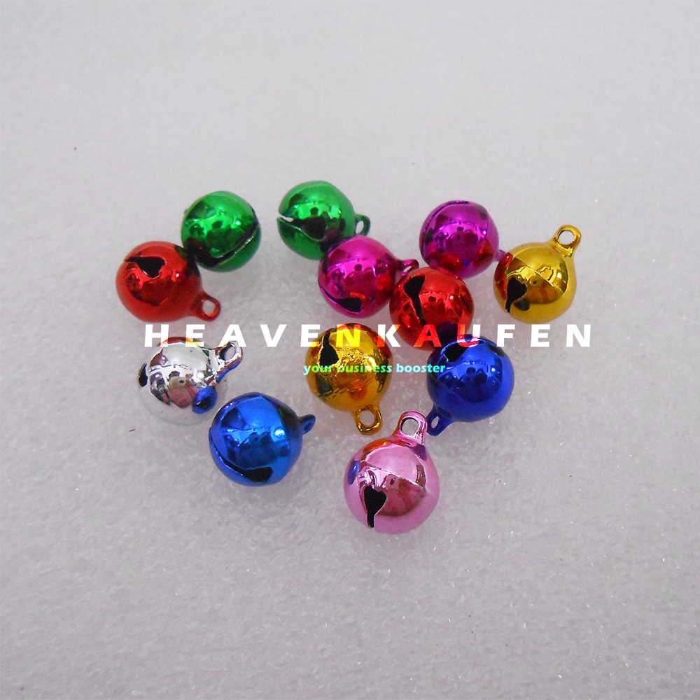 Lonceng Klintingan Metallic Bell Krincingan 12 mm Warna Warni Per Lusin Untuk Klintingan Craft DIY Hewan Peliharaan Dll