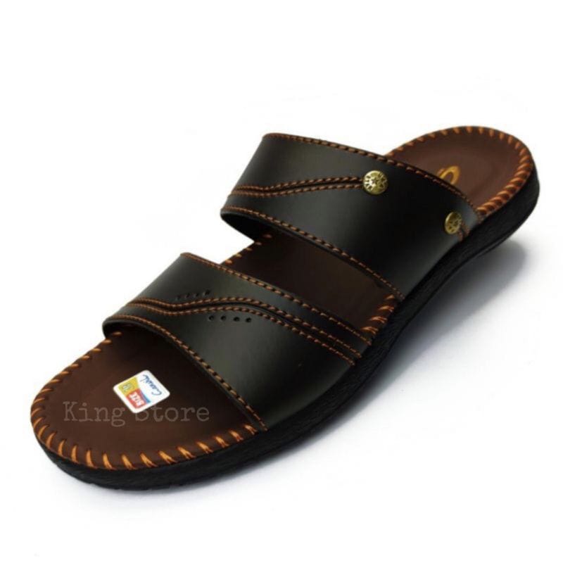 SANDAL KULIT Casual Canvil 01 import terbaru