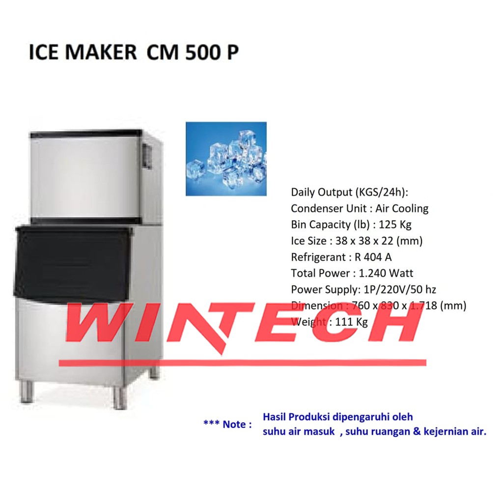 CM-500P Ice cube maker- Mesin Pencetak Es Kubus - Ice Cube Machine