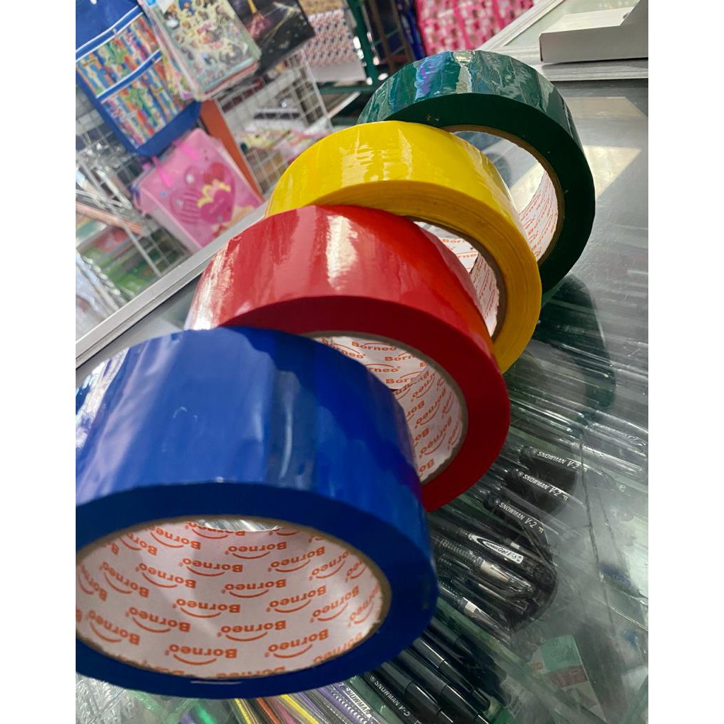 

Lakban BORNEO warna warni 2"x80 m/90 yard