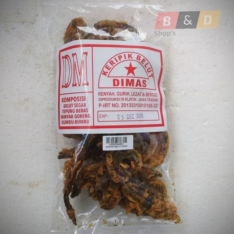 

Keripik Belut Gurih Renyah Khas Lampung Netto 150 Gram.