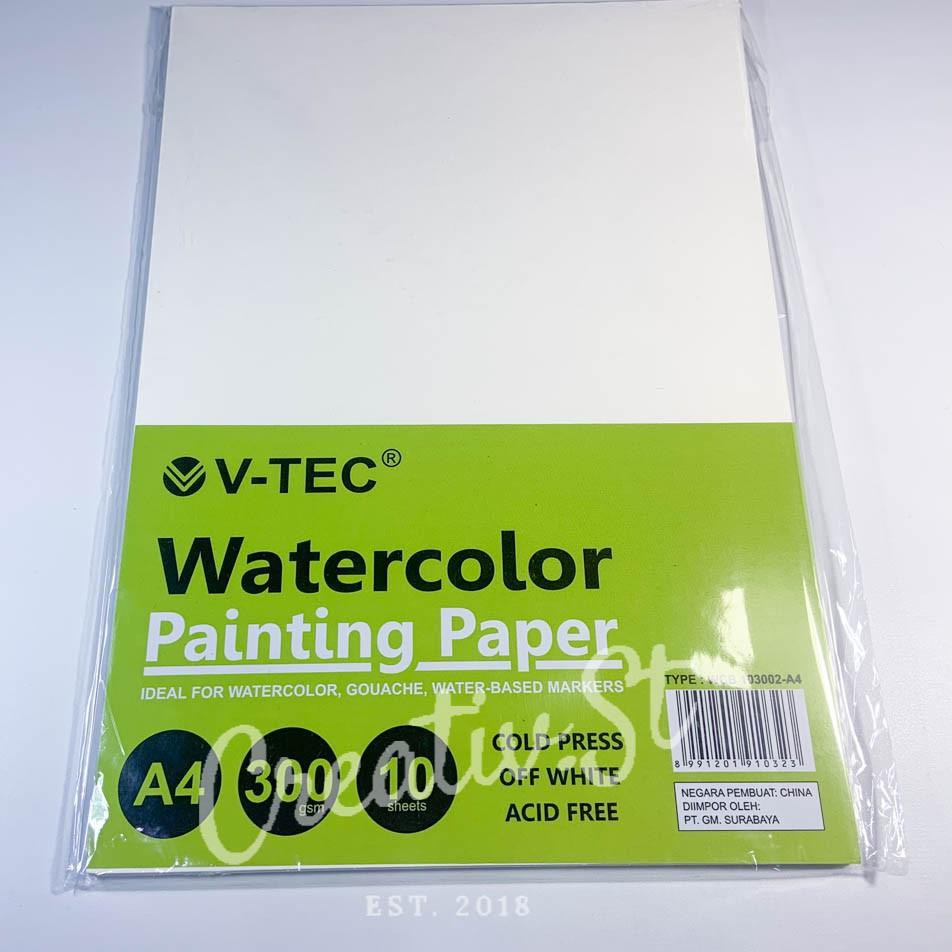

Terlaris JVSDC V-tec A4 Water Color Paper Sheets 300 GSM Cold Press Watercolor 50 Hot Sale