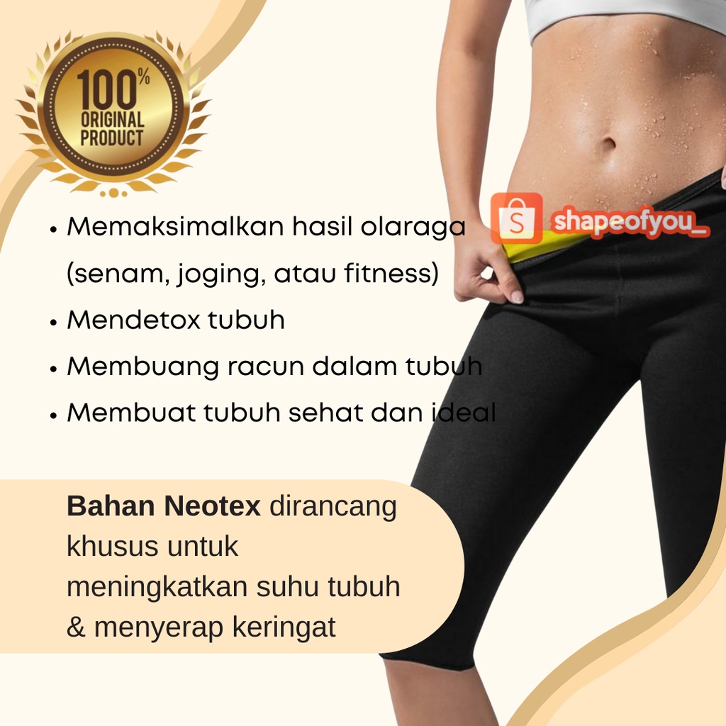 Celana pembakar pelangsing lemak perut buncit pinggang paha jumbo wanita xl xxl hotshaper slim pants