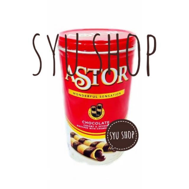 

Astor kaleng wafer stick double chocolate 330 gr kue lebaran tin