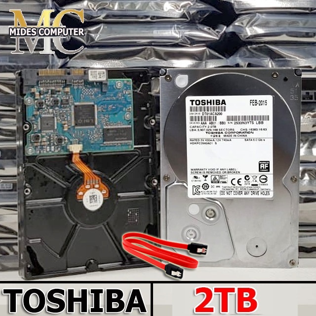 Hardisk HDD Harddisk Internal PC 3.5 2TB SATA Campur + Kabel SATA