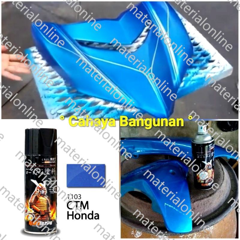 Pilox Samurai Paint 1103 CTM HONDA BLUE Pylox Cat Semprot Biru Metallic Metalic Metalik